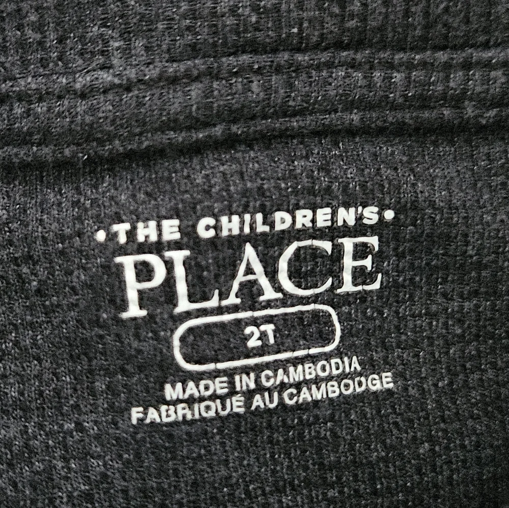 The Childrens Place Toddler Boys Gray Long Sleeve Henley Shirt Size 2T‎ Thermal